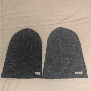 Neff Beanies Bundle: Sparkle Grey + Sparkle Black